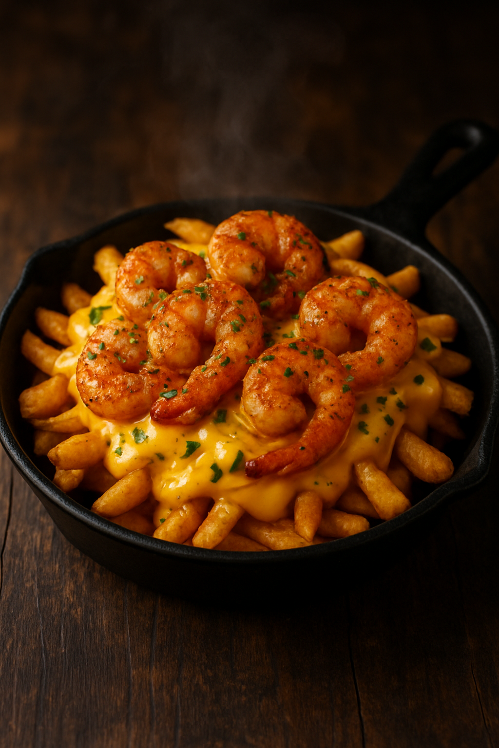 Batata Camarão e Cheddar